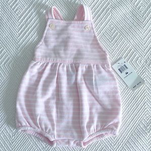 Ralph Lauren Baby Girls Striped Bubble Shortall